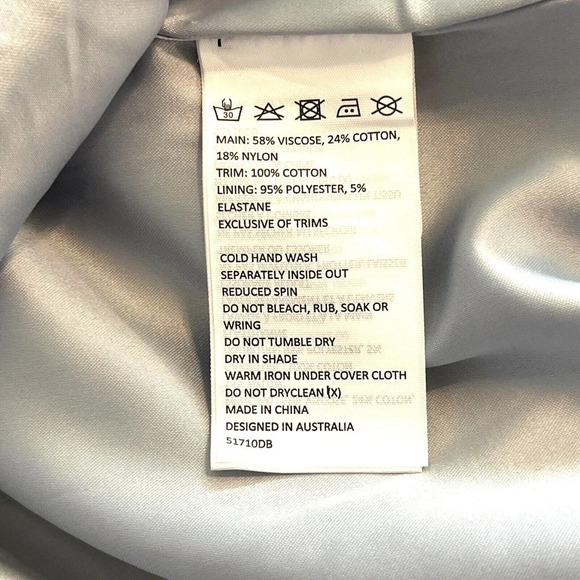 Bardot Womens V Neck Sleeveless Floral Lace Midi Dress Blue Size X Small NWT - Picture 9 of 9